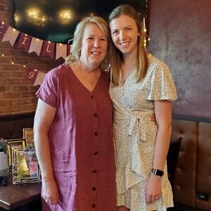 White and black polka dot wrap dress
